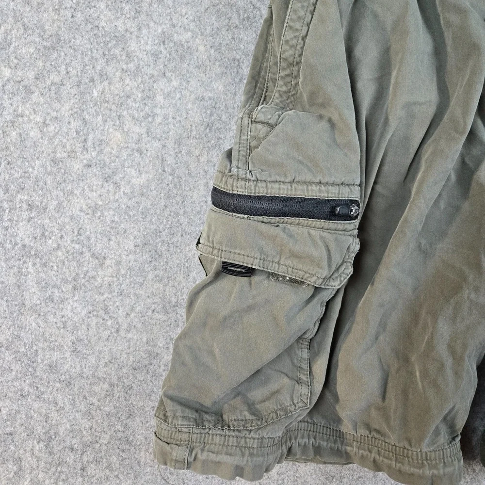 BC Clothing Cargo Shorts Mens XL Olive Green Hiking Utility Gorpcore Outdoor